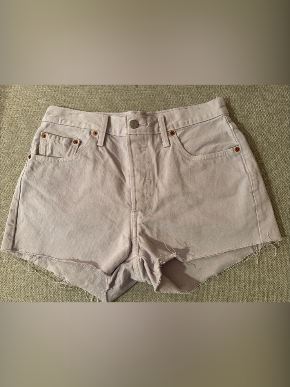 Levi's Lilac Cutoff Denim Shorts